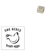 Supermodern ei-stempel voor kippenmonogram rubberstempel (Gestempeld)