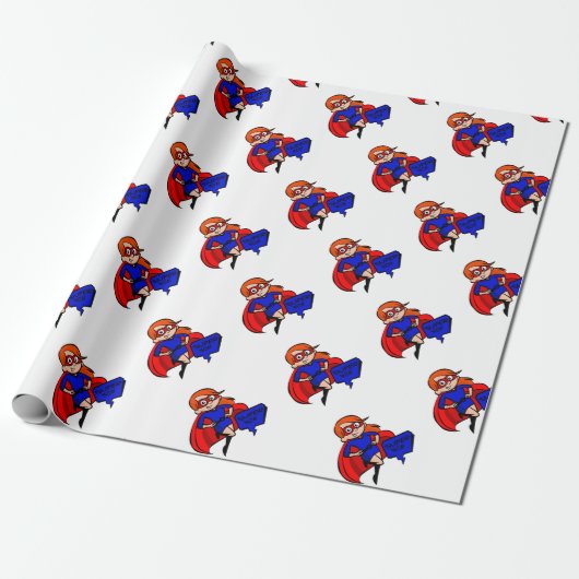 supermoeder cadeaupapier (Uitgerold)