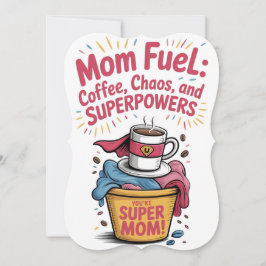 Supermoeder Coffee Power Feestdagenkaart