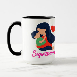 Supermoeder Mooie Moeder en Kind Koffiemok Mok
