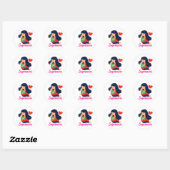 Supermoeder Mooie Moeder en Kind Ronde Sticker (Vel)