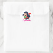 Supermoeder Mooie Moeder en Kind Ronde Sticker (Tas)