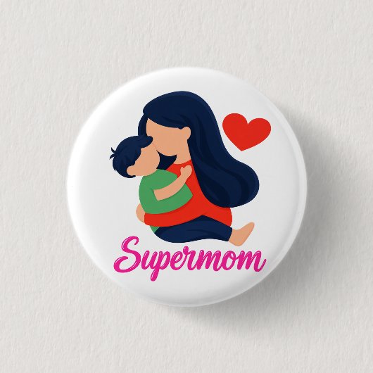 Supermoeder Mooie Moeder en Kind Speldje (Voorkant)