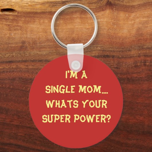 Supermoeder, sleutelketen sleutelhanger (Voorkant)