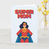 Supermoeder Superheld Moederdag Wenskaart Kaart (Gele Bloem)