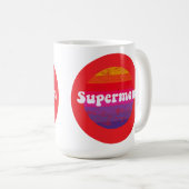 Supermoeder voor beste moeder moederdag koffiemok (Voorkant rechts)