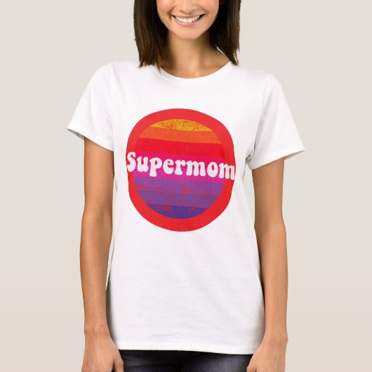 Supermoeder voor beste moeder moederdag t-shirt (Voorkant)