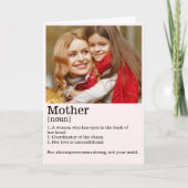 Supermoeder Woordenboek Definitie Feestdagen Kaart (Voorkant)