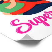 Supermom Cute Mother and Child Poster Print (Hoek)
