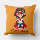 Supermom – Cute Mother Superhero Design Kussen (Voorkant)
