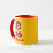 Supermom – Cute Mother Superhero Design Mok (Voorkant links)