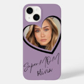 SuperMOM Foto Elegant Modern Paarse Case-Mate iPhone Case (Achterkant)