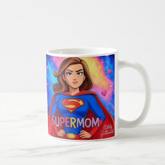 Supermom Galaxy Mok - Bold Gift voor moeder (Rechts)