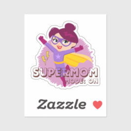 Supermom-modus: Aan | Hero Mom Sticker