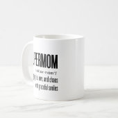 Supermom Momlife Grappig Schattige Moederdag Gift Koffiemok (Voorkant links)
