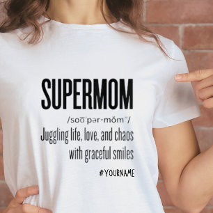 Supermom Momlife Grappige Schattigee Moederdag Gif T-shirt