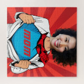 Supermom- Naam en foto  Legpuzzel (Horizontaal)
