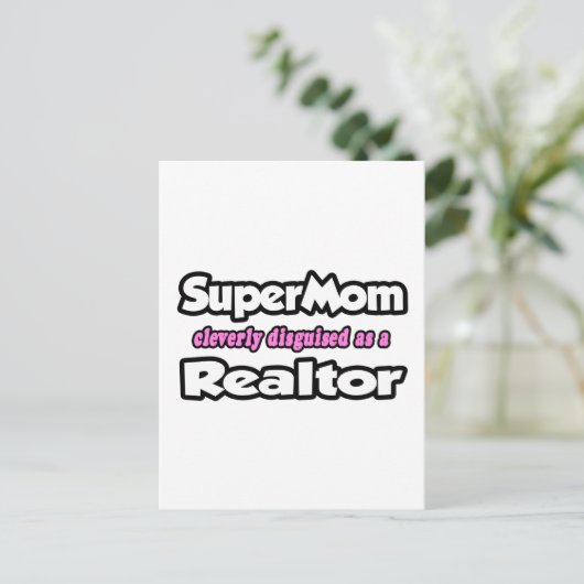 SuperMom...Realtor Briefkaart (Staand voorkant)