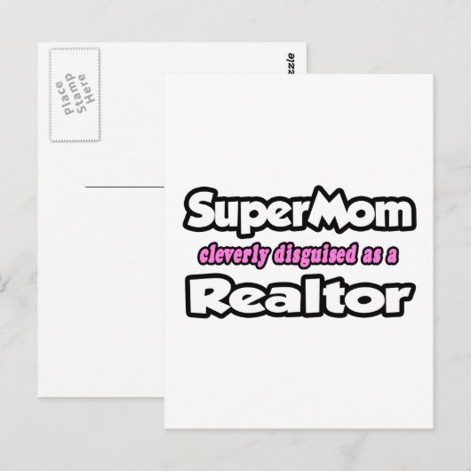 SuperMom...Realtor Briefkaart (Voorkant / Achterkant)
