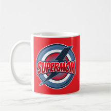 Supermom retro logo stijl 