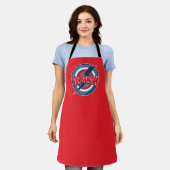 Supermom retro logo stijl schort (Gedragen)