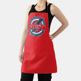Supermom retro logo stijl schort