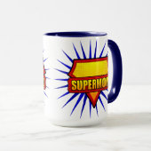 Supermom Schild Pop Art Mok (Voorkant rechts)