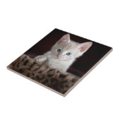 Supermooi Kitten met Mooie Ogen Tegeltje (Zijkant)