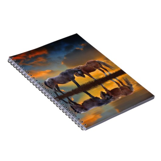 Supermooie wilde paarden notitieboek (Rechterzijde)