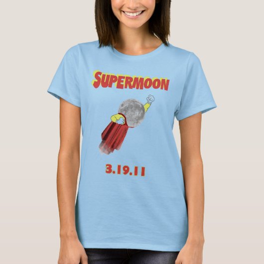 Supermoon - 19 maart 2011 t-shirt (Voorkant)