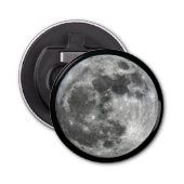 Supermoon Moon Magnet Backed Bottle Open Button Flesopener (Voorkant)