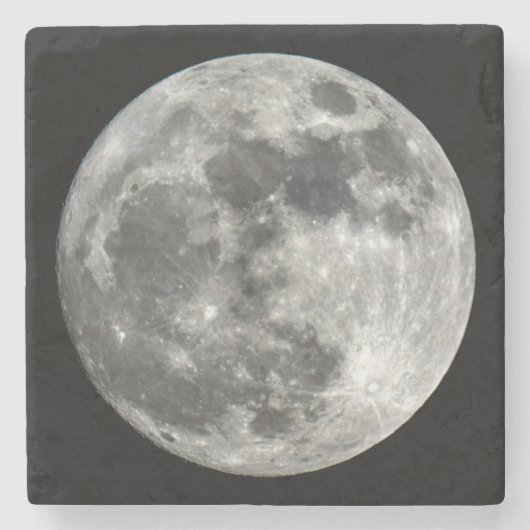 Supermoon Moon Stone Onderzetter (Voorkant)