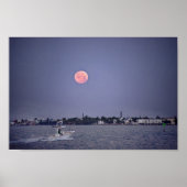 Supermoon Moonset over Marathon, Florida Poster (Voorkant)