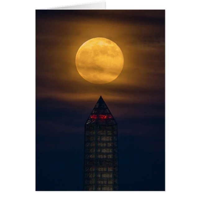 Supermoon over Washington Monument (Voorkant)