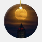 Supermoon over Washington Monument Keramisch Ornament (Achterkant)