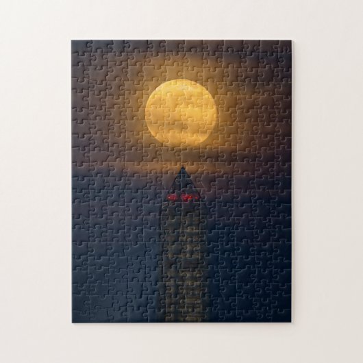 Supermoon over Washington Monument Legpuzzel (Verticaal)