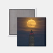 Supermoon over Washington Monument Magneet (Voorkant / Achterkant)