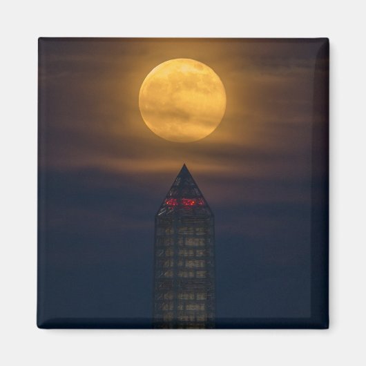 Supermoon over Washington Monument Magneet (Voorkant)