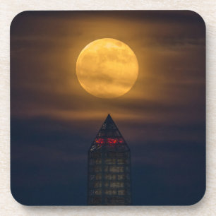 Supermoon over Washington Monument Onderzetter