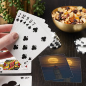 Supermoon over Washington Monument Pokerkaarten (Insitu)
