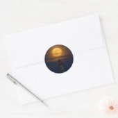Supermoon over Washington Monument Ronde Sticker (Envelop)
