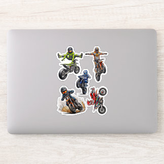 Supermoto Dirt Bike Stunt Stickers Pak, Motocross