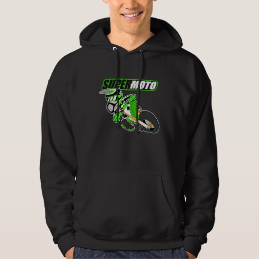 Supermoto Green Hoodie (Voorkant)