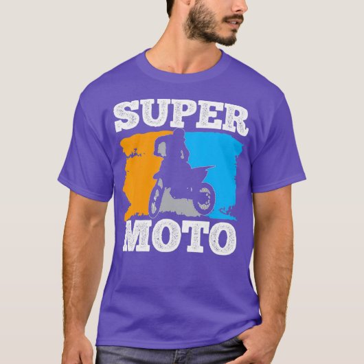 Supermoto Motocross Motorcycle Racing T-shirt (Voorkant)