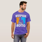 Supermoto Motocross Motorcycle Racing T-shirt (Voorkant volledig)