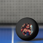 SuperMouse Vrouw 1-ster zwarte pingpongbal (Net)