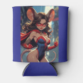 SuperMouse Vrouw blauwe blikjeskoeler (Voorkant)