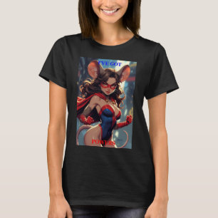 SuperMouse Vrouw Heeft Krachten vrouwen zwarte T-s T-shirt