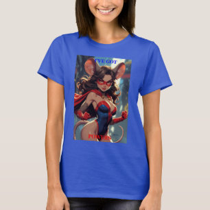 SuperMouse Vrouw Kreeg Krachten vrouwen blauwe T-s T-shirt