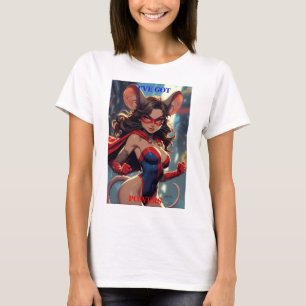 SuperMouse Vrouw Kreeg Krachten vrouwen witte T-sh T-shirt